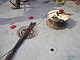 Installation time for the 700 foot ground dipole - April 2005. The far ends of the dipole had to be grounded. Visible on lower left several 4 foot sections of copper pipe were bolted together to act as ground rods.